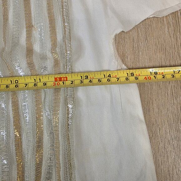 Vintage Rubie’s Angel Costume White Gold Sequin Dress Child Medium USA Made 70s - Picture 5 of 12